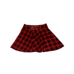 Cute TONCHENGSD Women's Gothic Punk Plaid Pleated High Waisted Short A-line Flar
